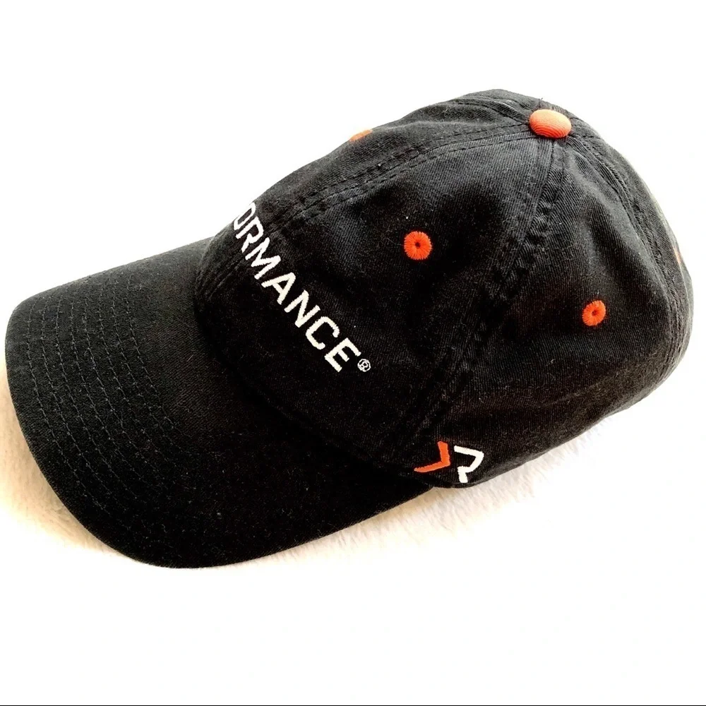 🔴 5 for $10 ONE Kudzu Black Orange Performance Baseball Cap Hat OSFM